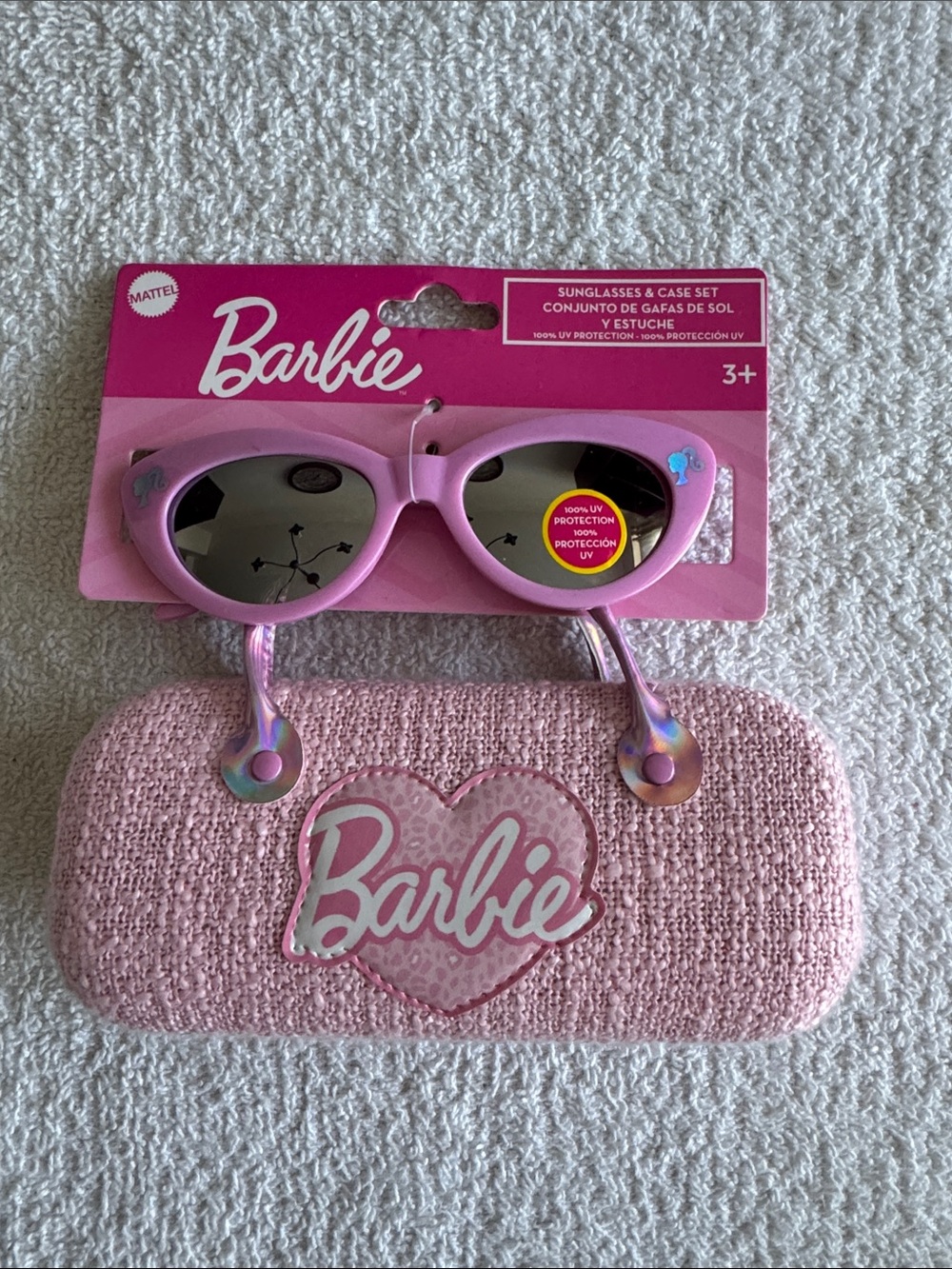 Mattel Barbie Light Pink Cat-Eye Sunglasses with Pink Barbie Case